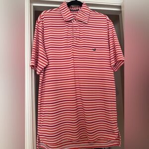 Southern Marsh Red and White Striped Polo